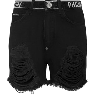 PHILIPP PLEIN Denim Shorts