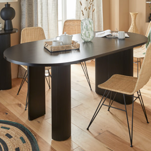 Table à manger "Olova" noir 180x90x76cm