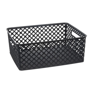 Lot de 4 paniers Folk gris