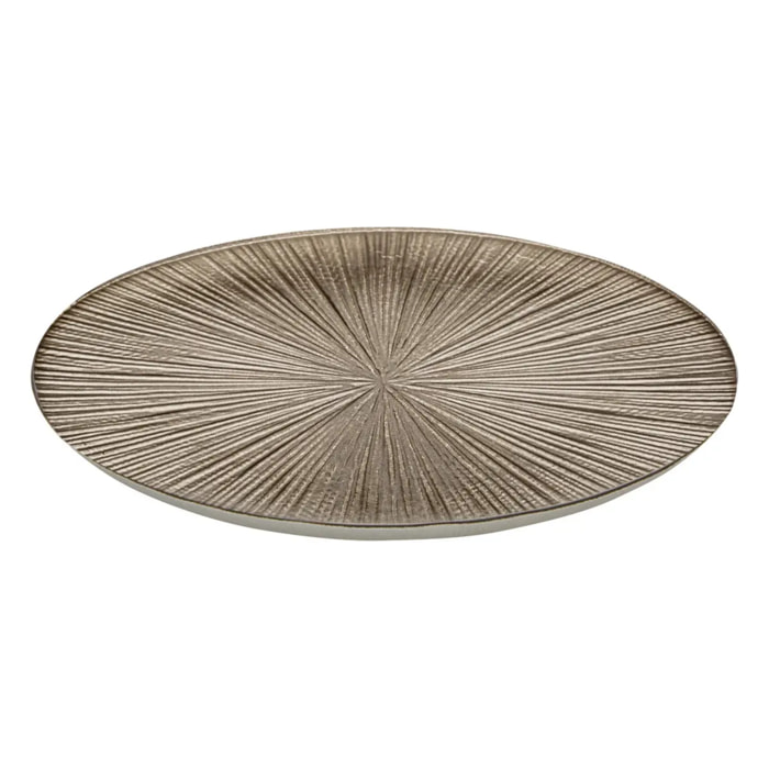 Assiette plate de présentation Gloria D.33cm champagne