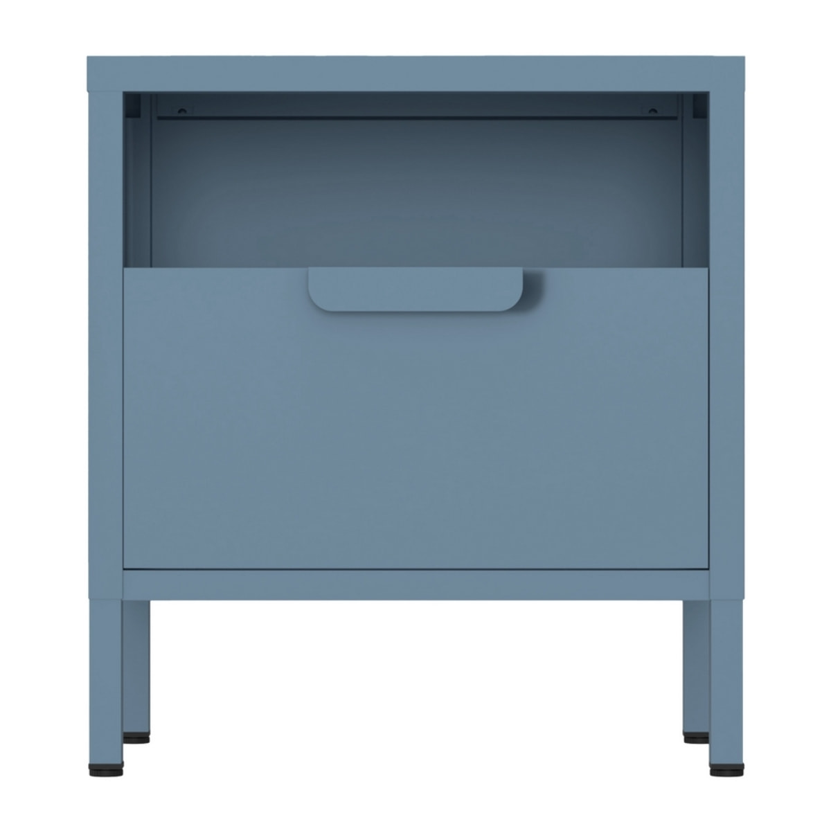 Comodino in metallo con cassetto 45x30x50cm blu - Pop