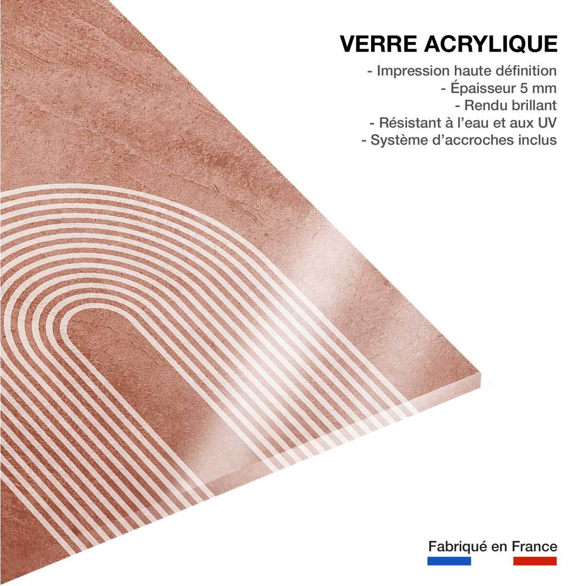 Tableau organique arche rose  Tableau plexiglas