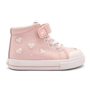 Zapatillas Altas de Bebés Diseño Respetuoso Estampado Corazones