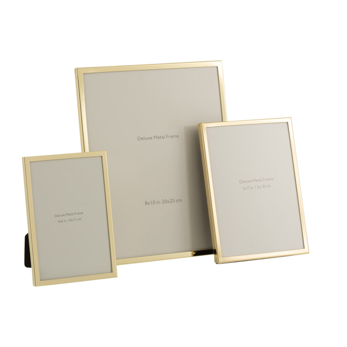 J-Line cadre photo Bord Fin - métal - or - large - 2 pièces