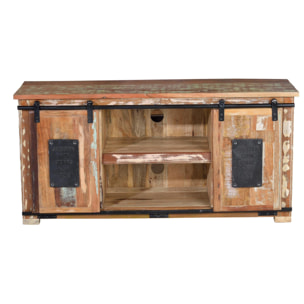 Mueble tv - madera reciclada - 130x40x62cm