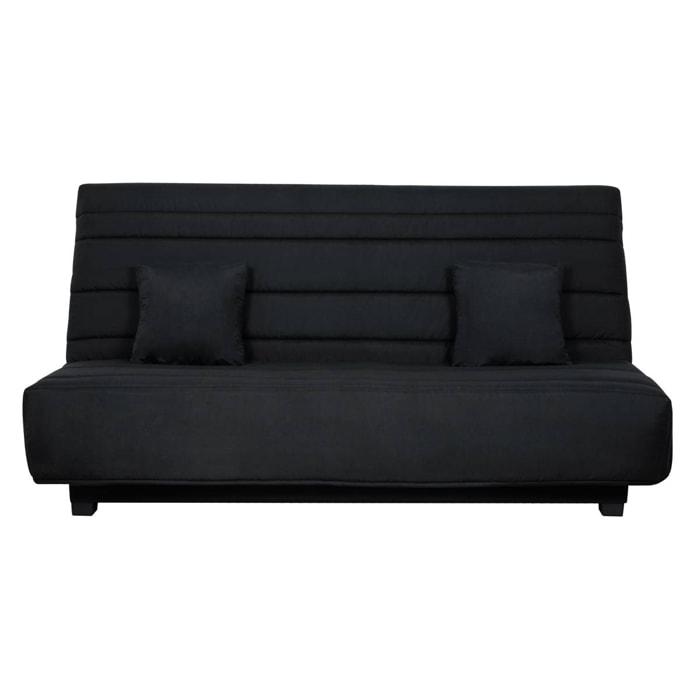 Banquette CC ORLANDO 130 x 190, matelas Dunlopillo, pearl noir