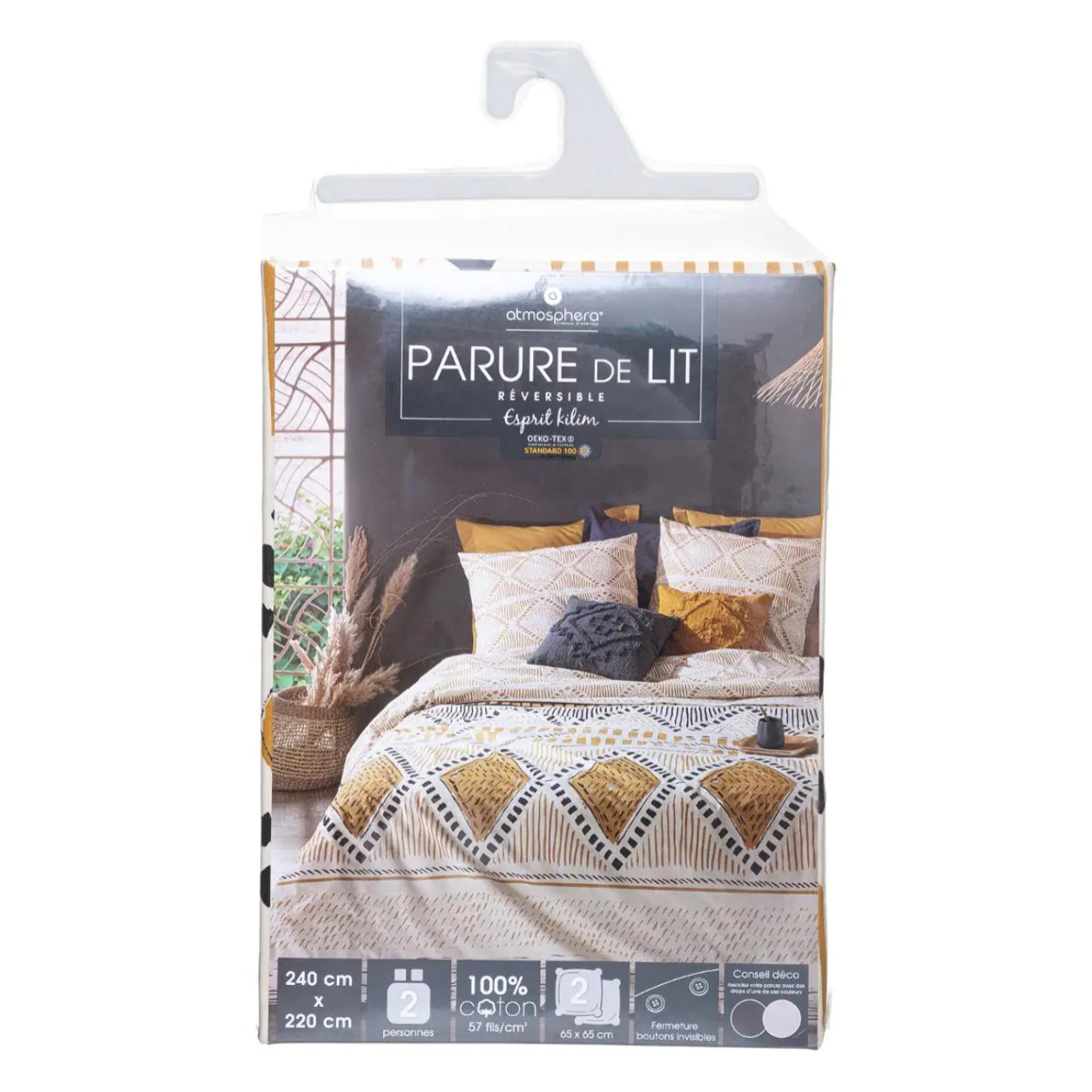 Parure de lit "Kilim" en coton 240x220 cm