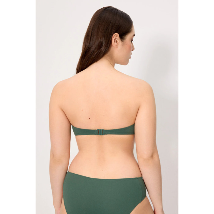 Top bikini bandeau Verde