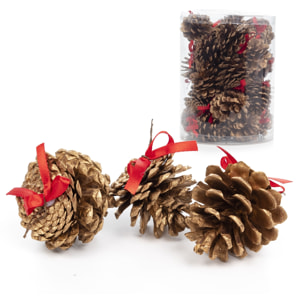 DAM  Decorazione natalizia Ananas x30 oro 5-6cm. 5x3,7x5 cm. Colore:Oro