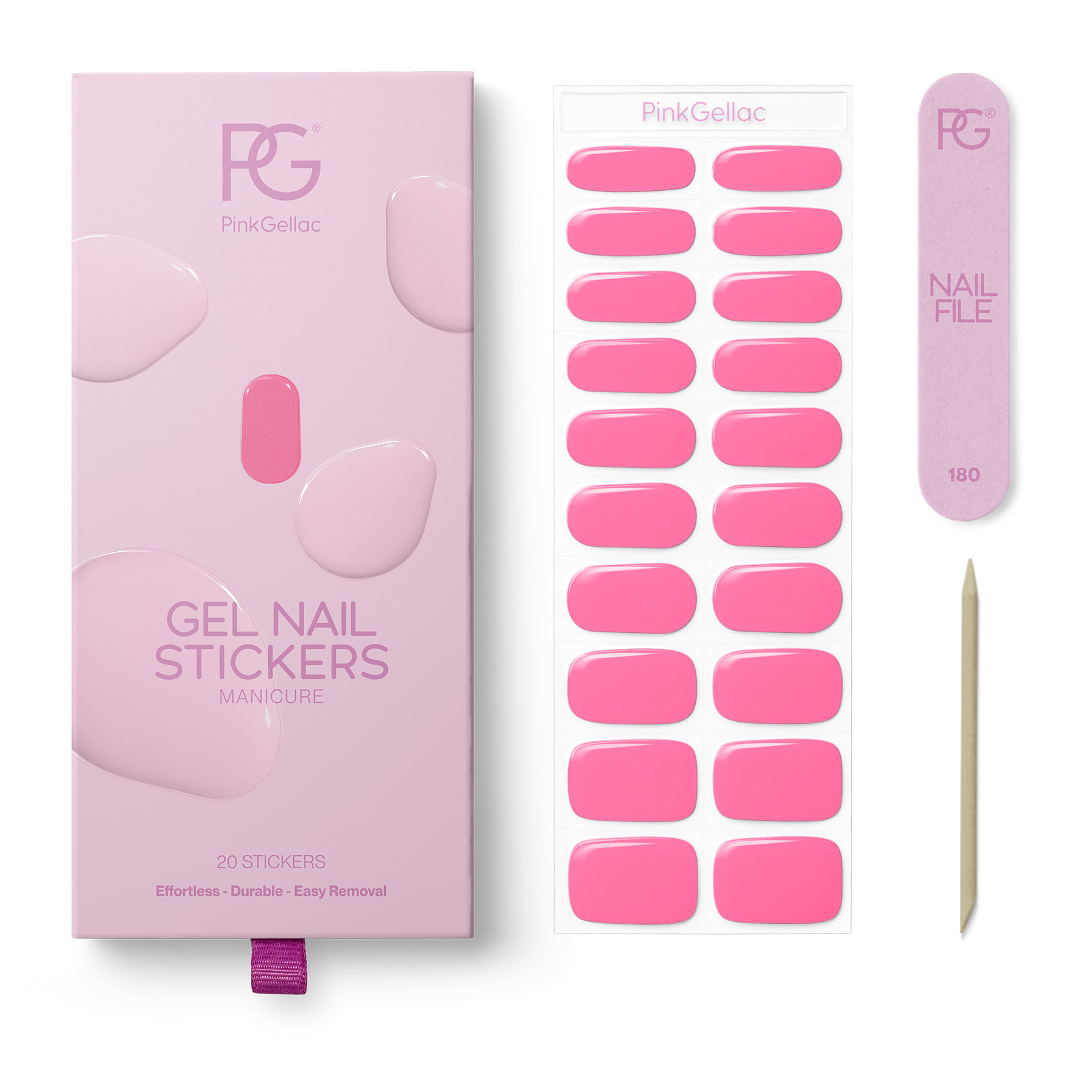 Stickers gel - 0006 Neon Pink