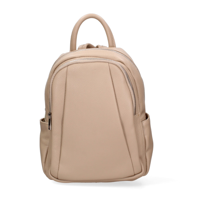 Zaino da donna in pelle Made in Italy - Modello Ísara - Casual - 26.0 x 31.0 x 11.0 cm