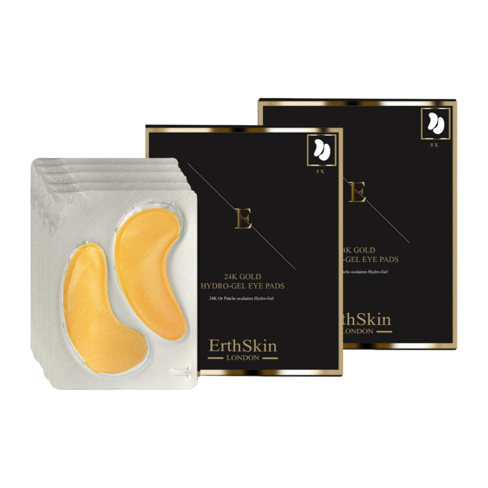 PARCHE DE OJO DE COLÁGENO ORO ORO 24K - 5X2 ALMOHADILLAS x2