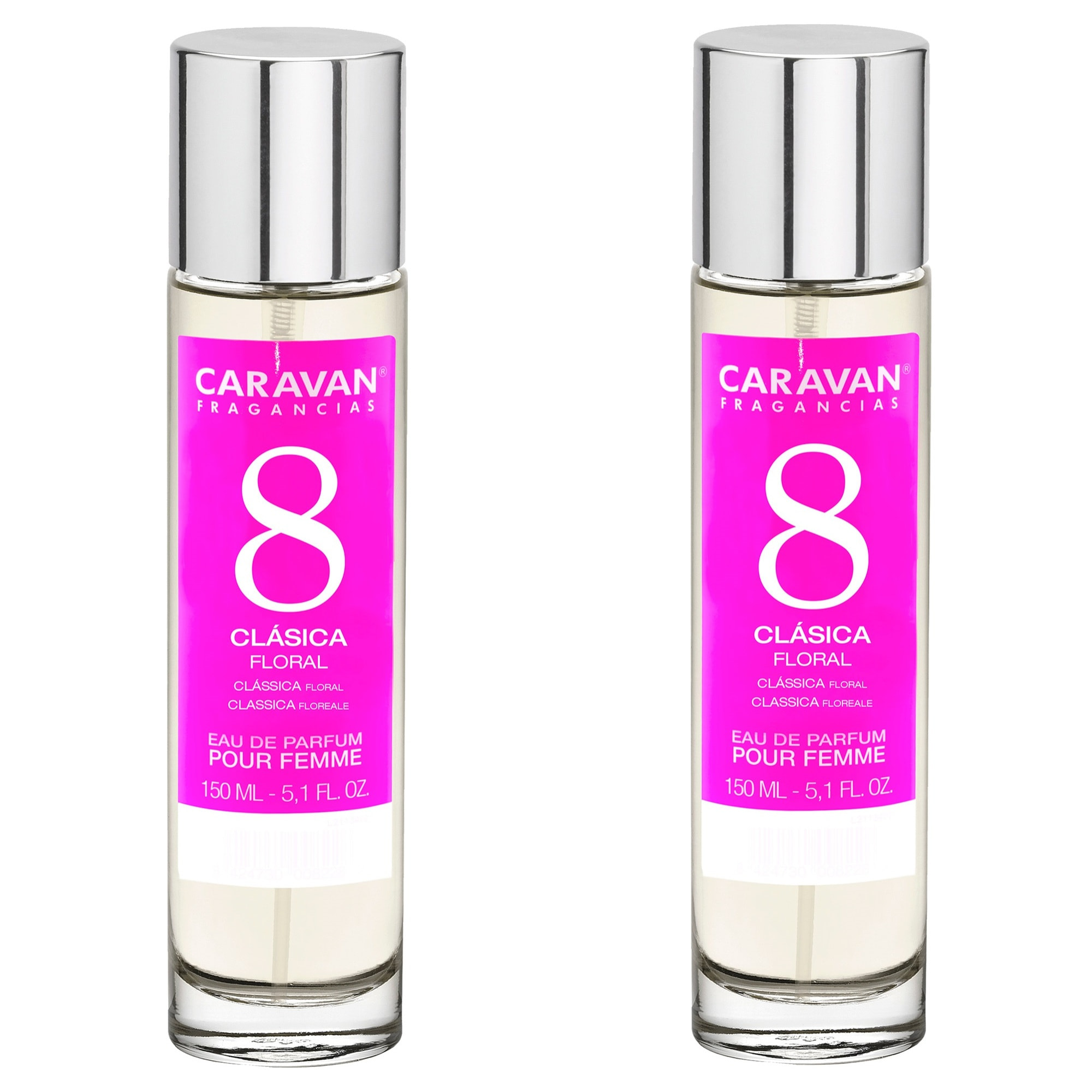 Caravan fragancias set de 2 frascos perfume de mujer nº8, de 150 ml