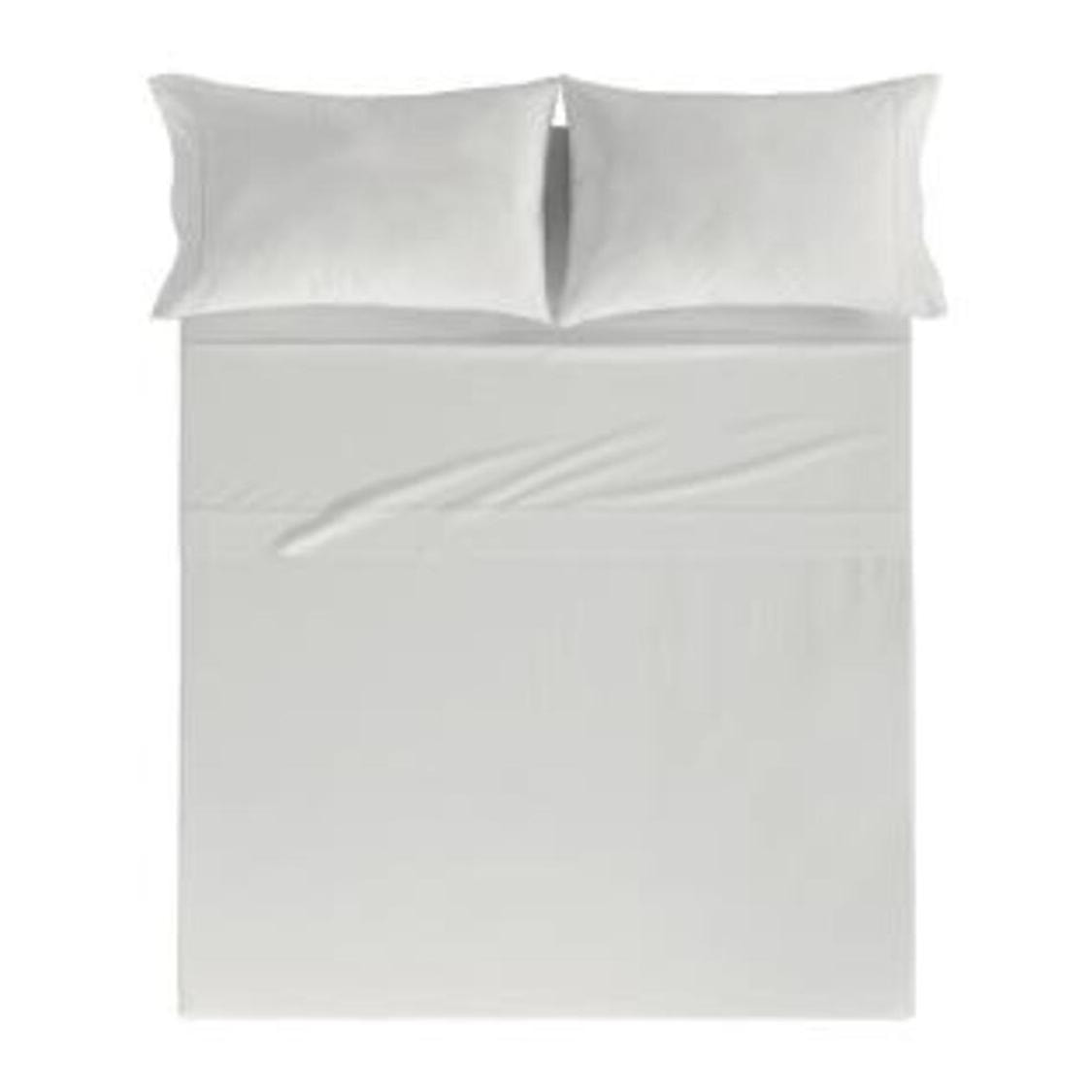 Drap plat PURE en coton percale - gris