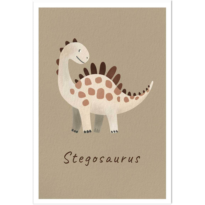 Affiche enfant stegosaurus  Affiche seule