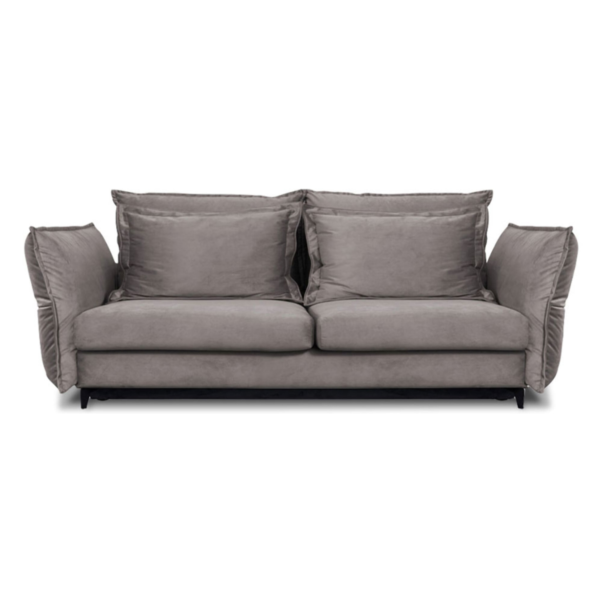 Canapé Velours Droit Convertible Verduro - 3 Places