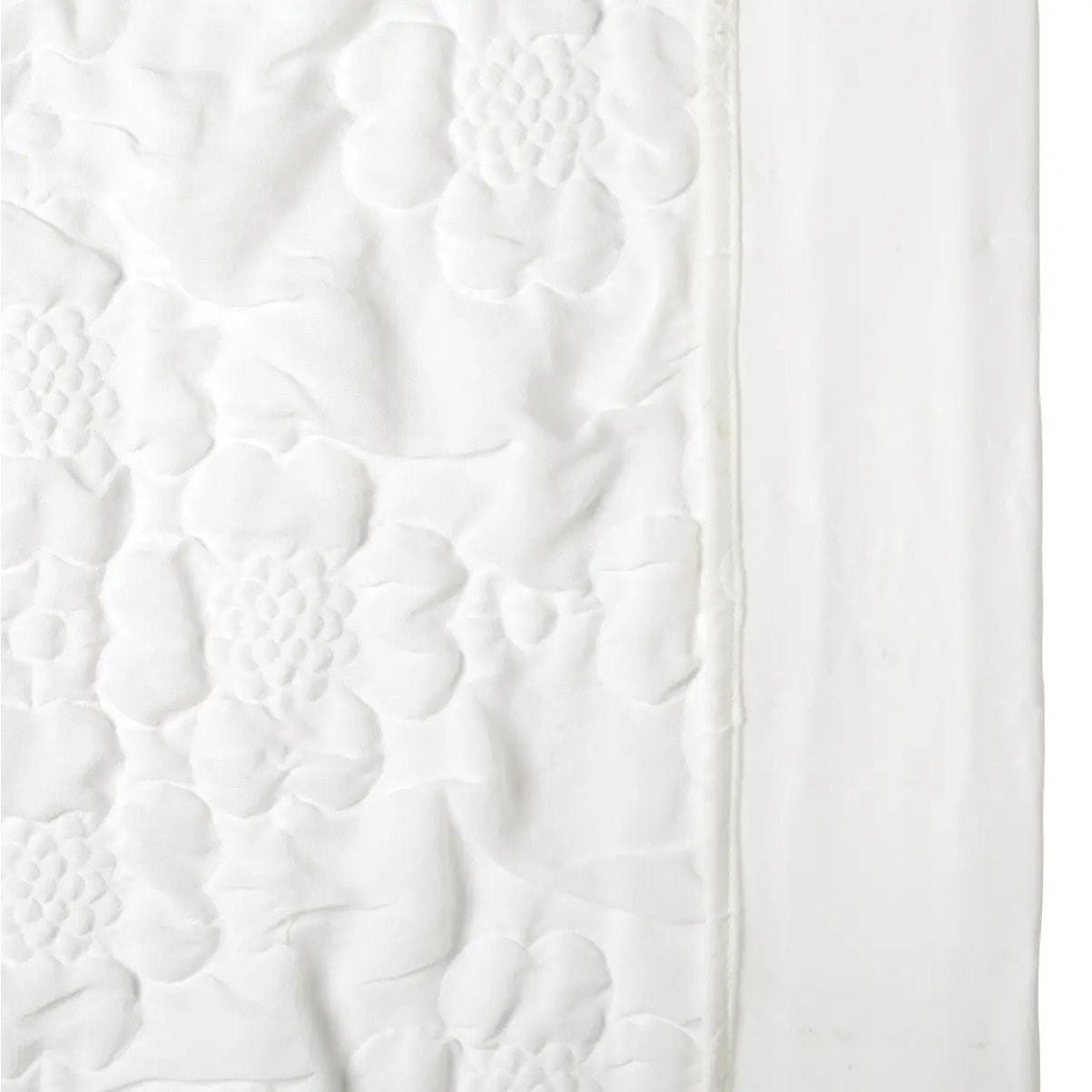 Rideau matelassé Iris 135x260cm blanc