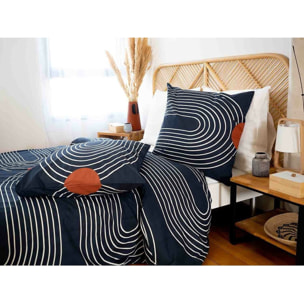 Parure Housse De Couette 3pcs 100% Coton 57 Fils Cuts