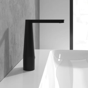 Mitigeur lavabo Conum ouverture côté avec vidage Push Open Noir mat