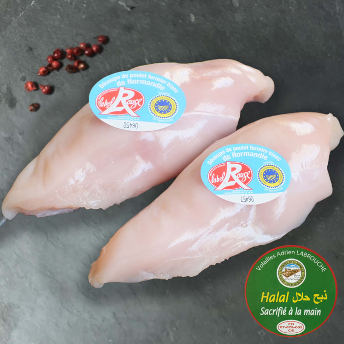 4 filets de poulet fermier Halal - 2x300g - France