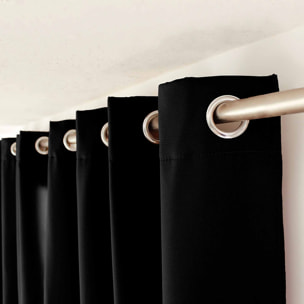 Rideau uni isolant et thermique - Noir
