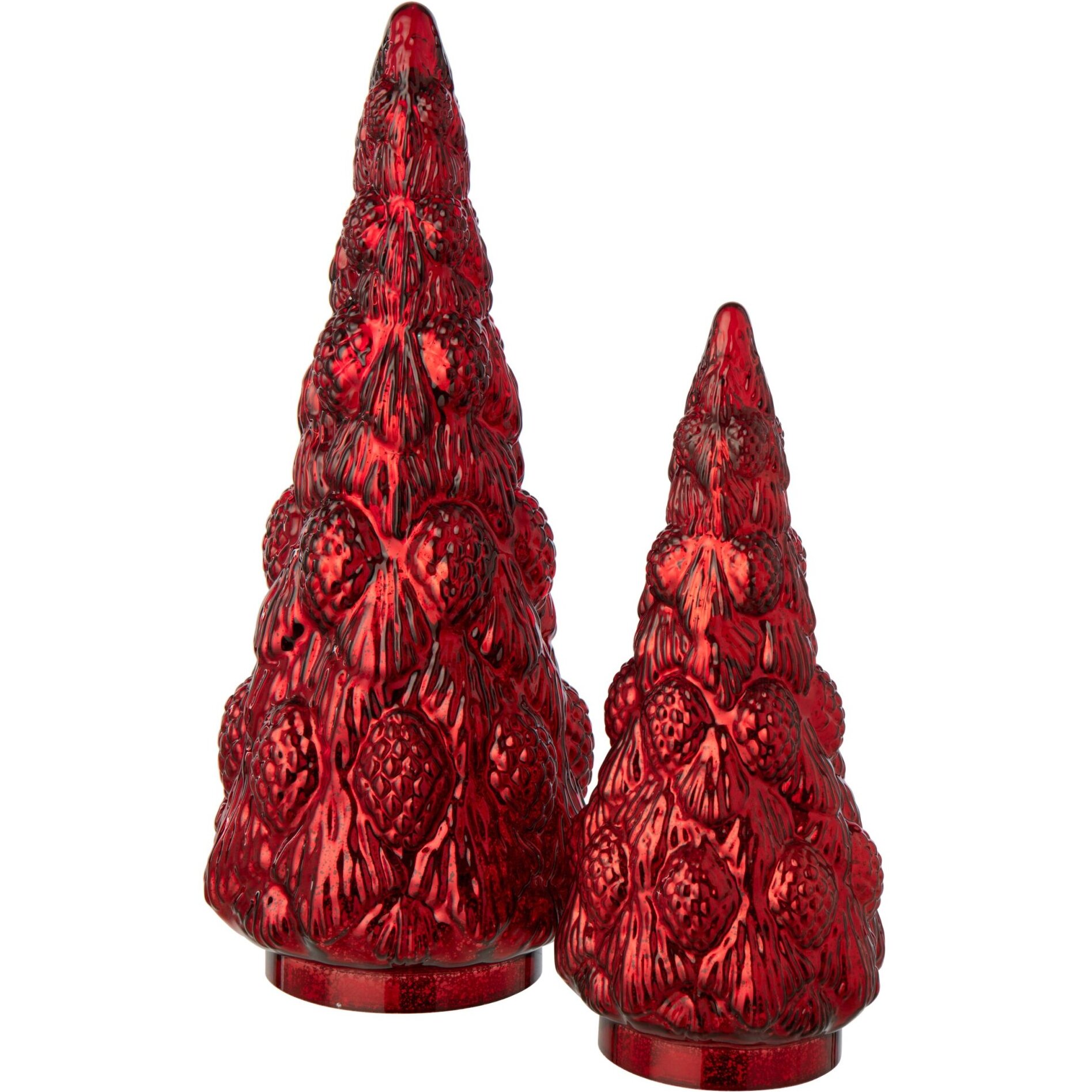 J-Line Arbre Verre Rouge Noël