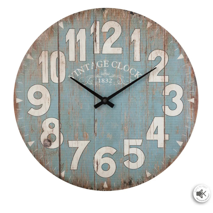 Horloge - bois - D38 cm