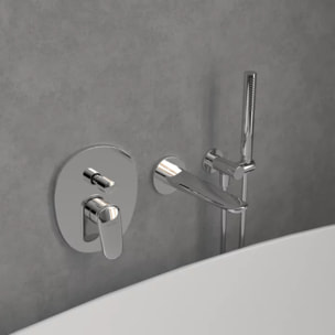 Ensemble robinet bain encastré Antao chrome