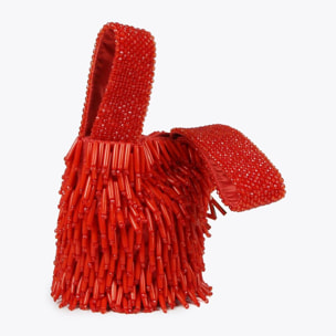 Borsetta strass effetto corallo