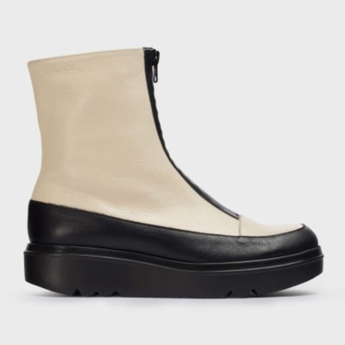 Botín Livia crema. Tacón: 3cm