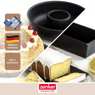 Set de moule à cakes 30,5 x 11,5 cm et moule à savarins 28 cm Zenker Black Metallic