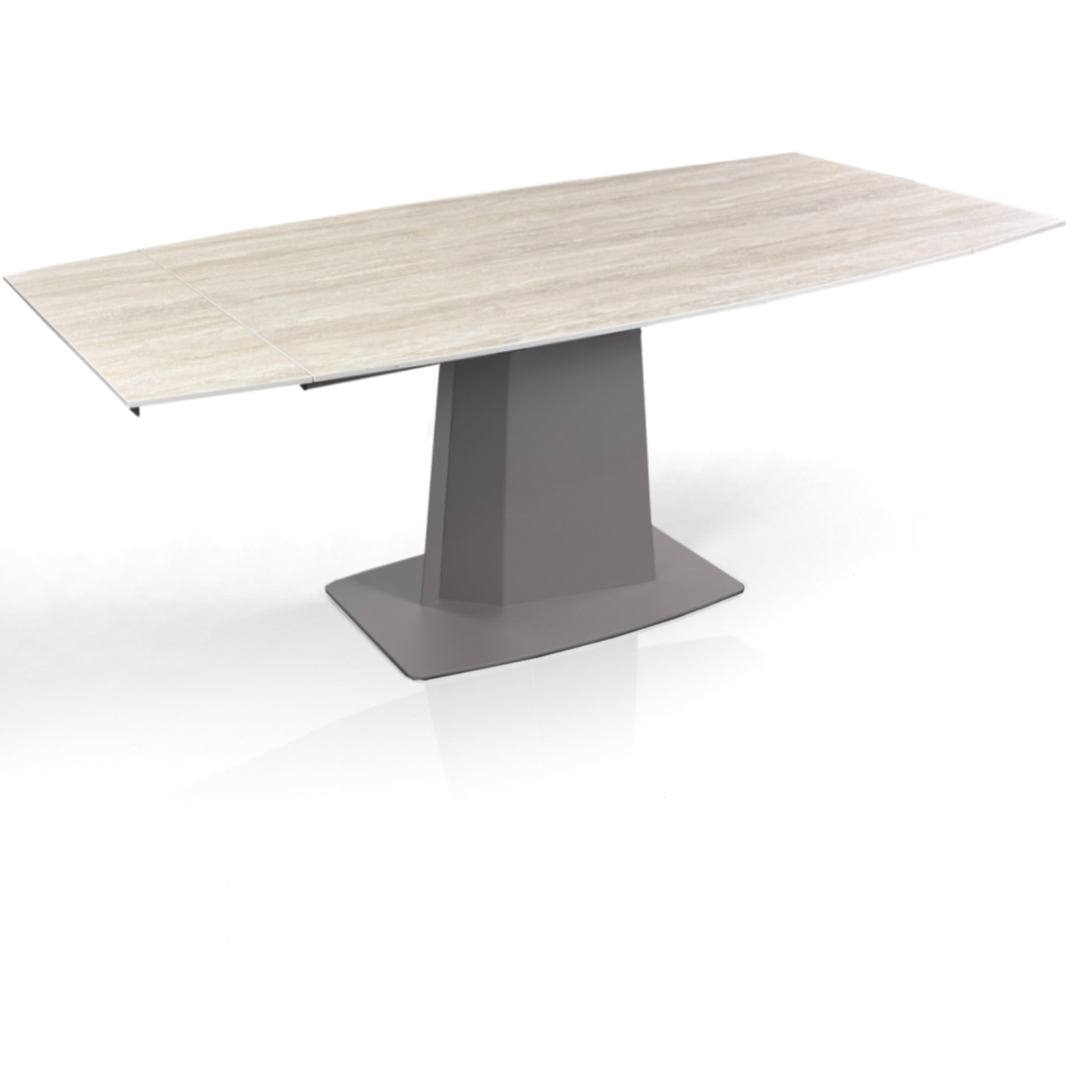 Table à manger extensible Tomasucci SAFIR, en céramique, travertin, 140/170/200 × 89 × 77 cm