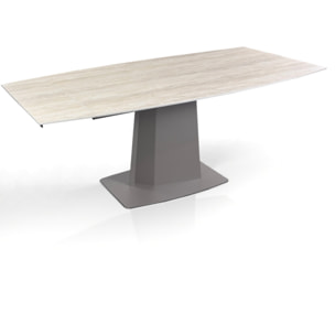 Table à manger extensible Tomasucci SAFIR, en céramique, travertin, 140/170/200 × 89 × 77 cm