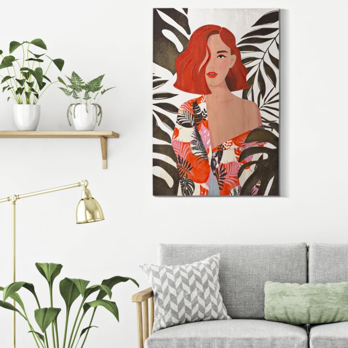 STAMPA DIPINTO LADY JUNGLE -A- 80X2,8X120