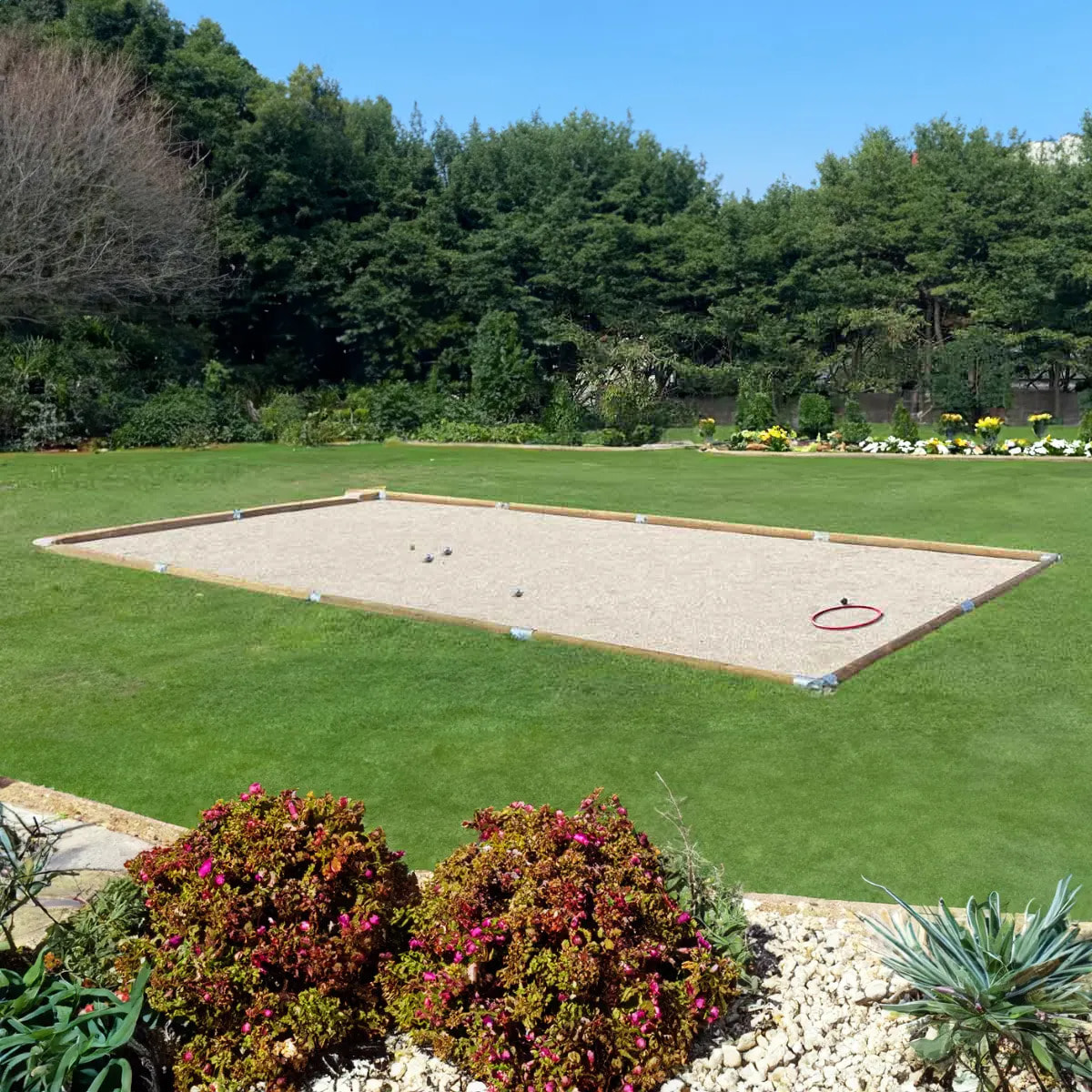 Terrain de pétanque, boulodrome en kit – 12,15 m x 4,85 m