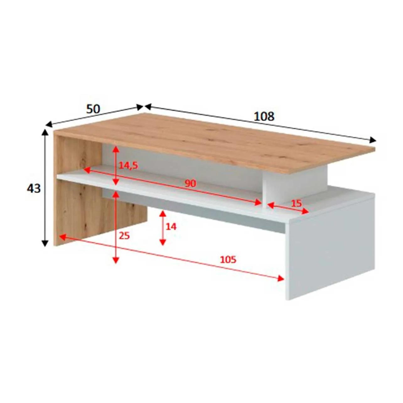 Mesa de centro coímbra 108x43cm