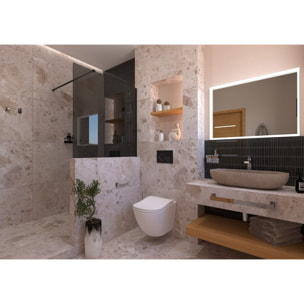 Infinitio mitigeur de lavabo haut sans vidage, chrome (SATBSINF285)