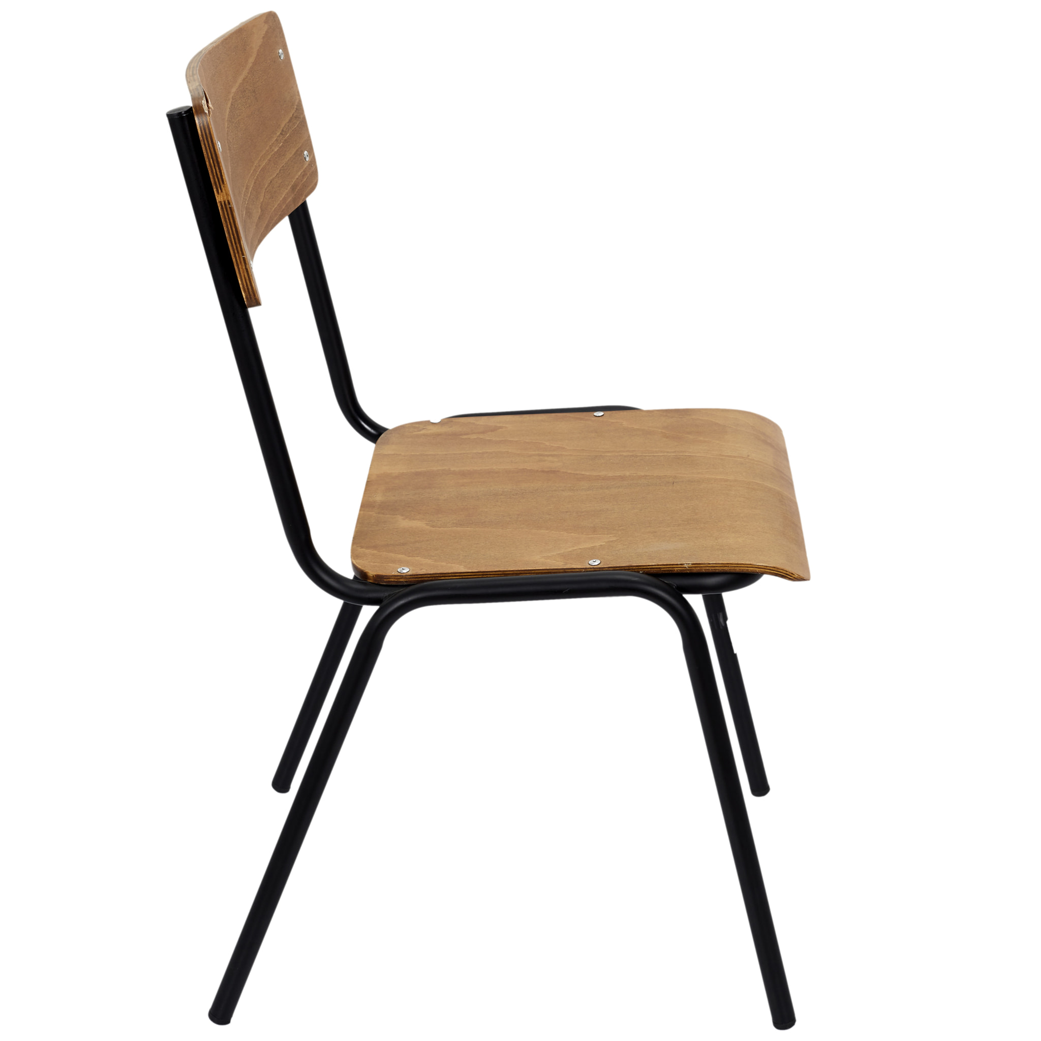 Chaise Ecolier Noir - Lot De 4