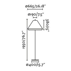 SAIGON OUT C70 Lampadaire vert olive 2M