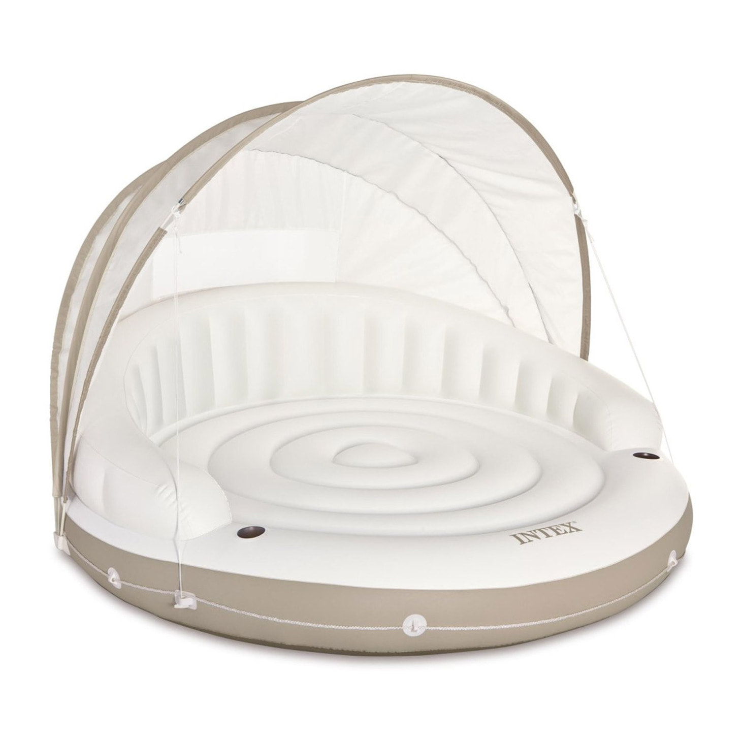 Intex Materassino Mare Isola Galleggiante con Parasole, 199x150 cm