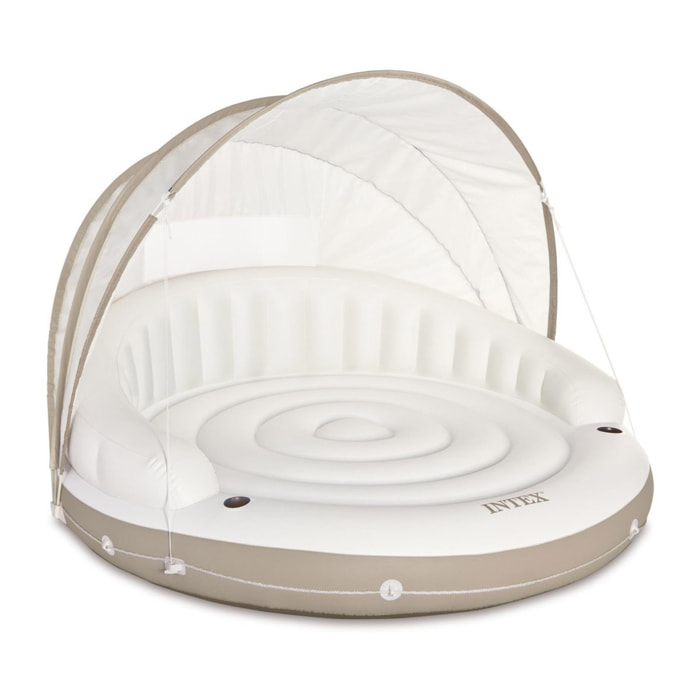 Intex Materassino Mare Isola Galleggiante con Parasole, 199x150 cm