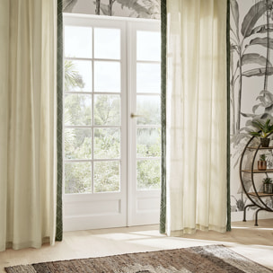 Rideau "Exotic panama" 140x260cm blanc ivoire
