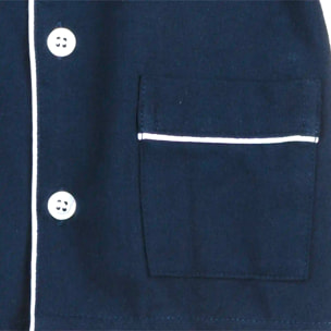 PIGIAMA BABY in flanella blu