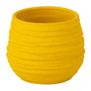 J-Line cache-pot Fiesta - céramique - jaune - small - Ø 14 cm