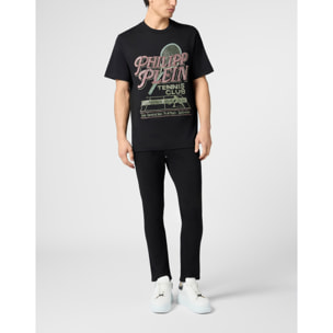 PHILIPP PLEIN Round Neck T-Shirt Tennis Club Strass