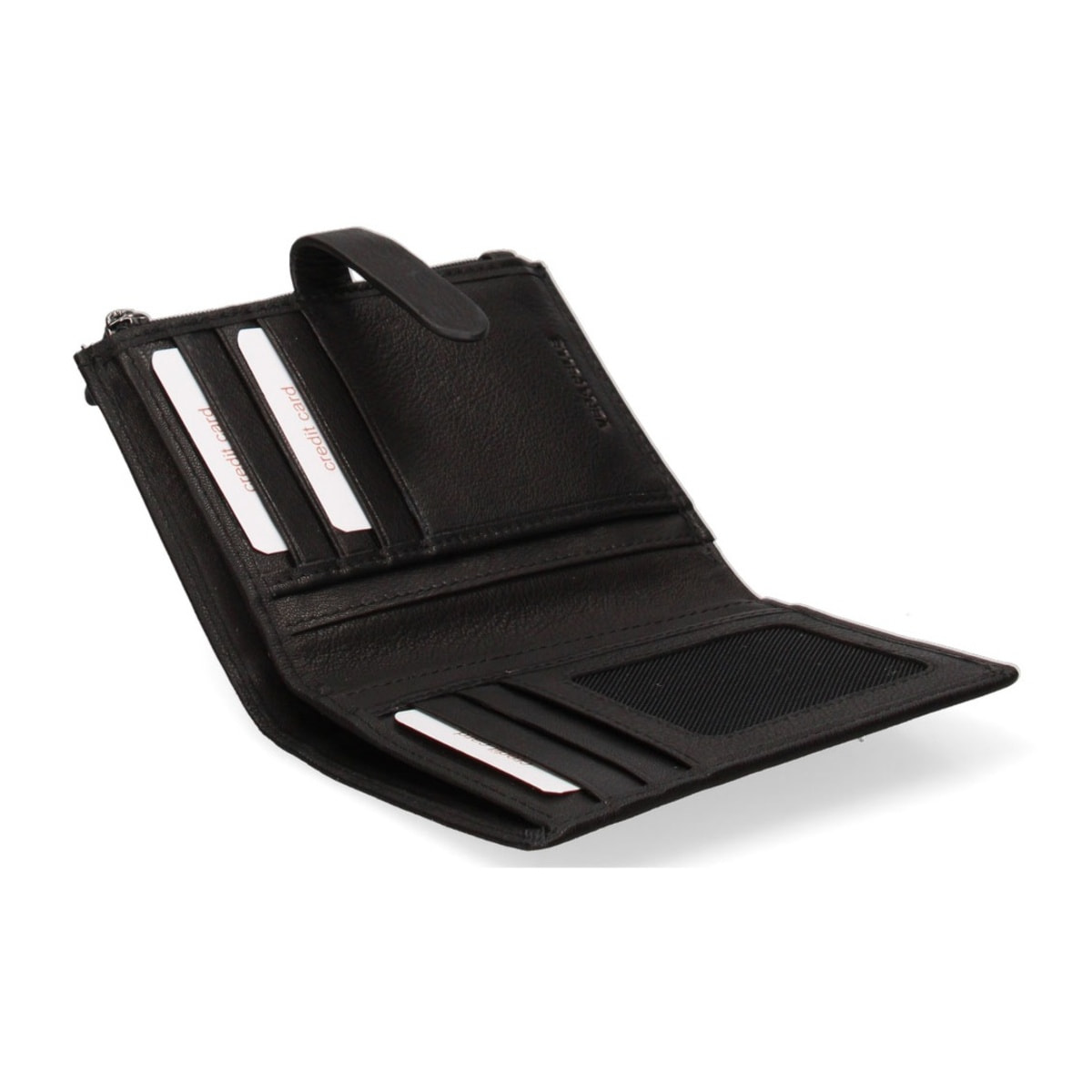 Portafoglio da donna in vera pelle - Modello False - Casual - 12.5 x 10.0 x 1.5 cm