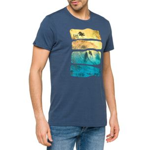 Camiseta de algodón 150 gr Hot Buttered Waves Color Azul Indigo