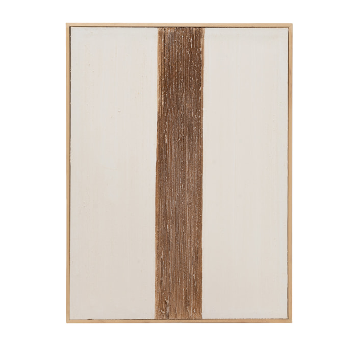 Cuadro blanco y marrón decorativo sobre algodón con bastidor de madera pintado a mano con pintura óleo en varias medidas
