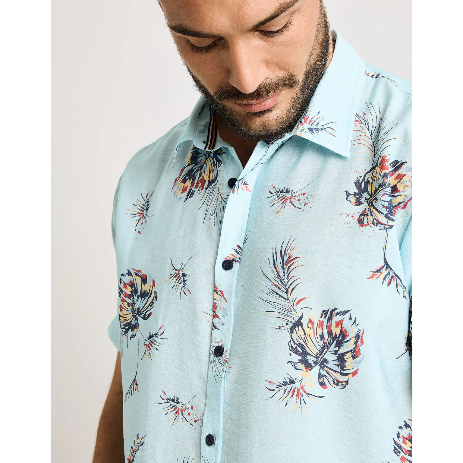 Camisa Manga Corta Azul Celeste - Chofy