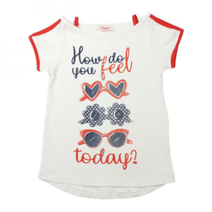 MAXI TSHIRT JERSEY BIANCO SUN GLASSES